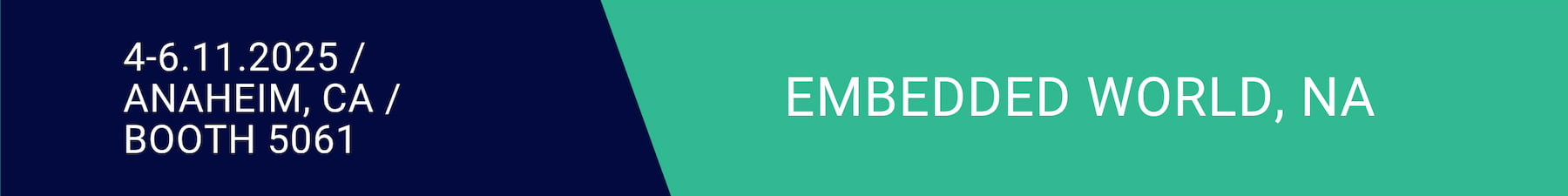 Embdded World North America 2025 banner