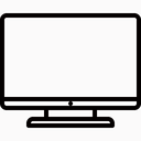 Simple graphic representing digital signage being remotely managed via the cloud